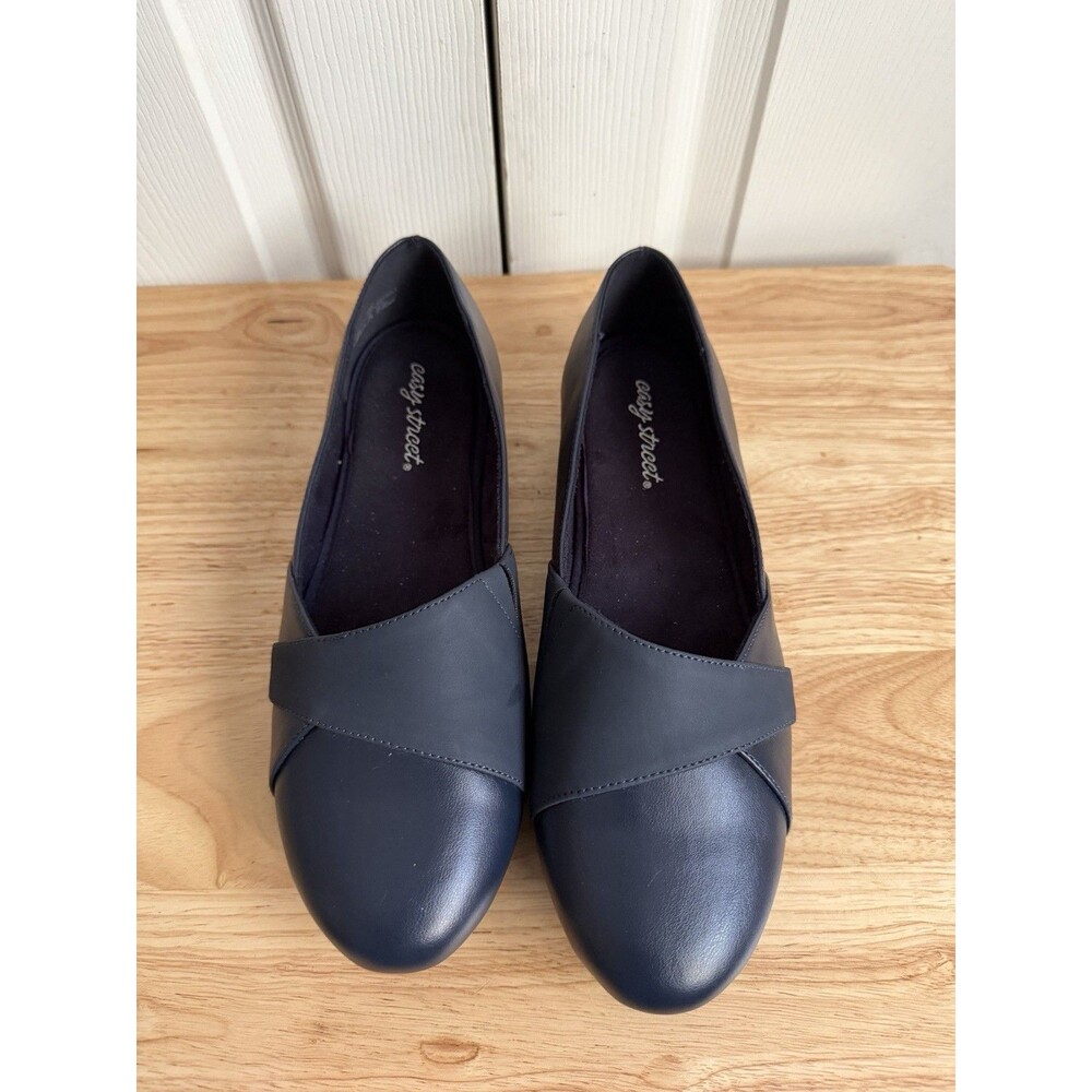 Easy Street Comfort Wave Blue Slip On Size 9W Women’s Slip-On Shoes